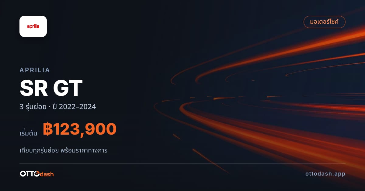 ราคา Aprilia SR GT 200 ไทย