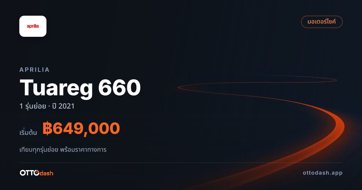 ราคา Aprilia Tuareg 660 ไทย