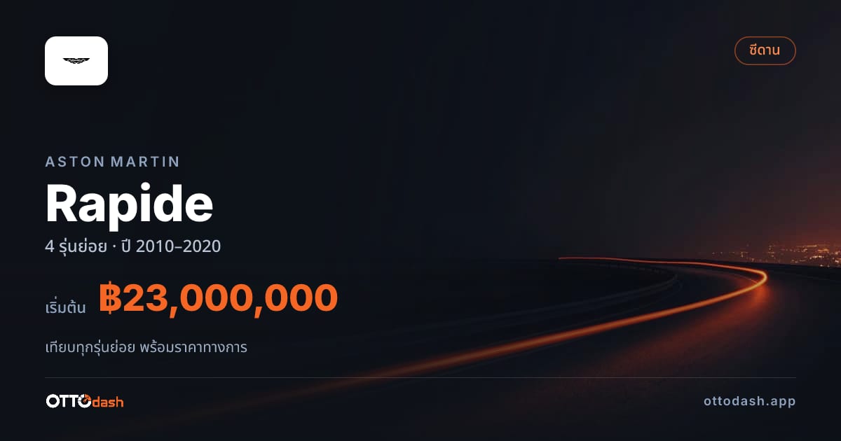 ราคา Aston Martin Rapide ไทย