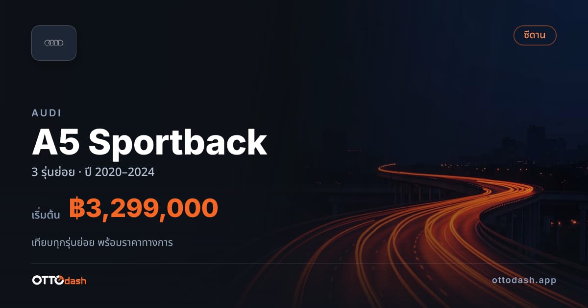 ราคา Audi A5 Sportback ไทย