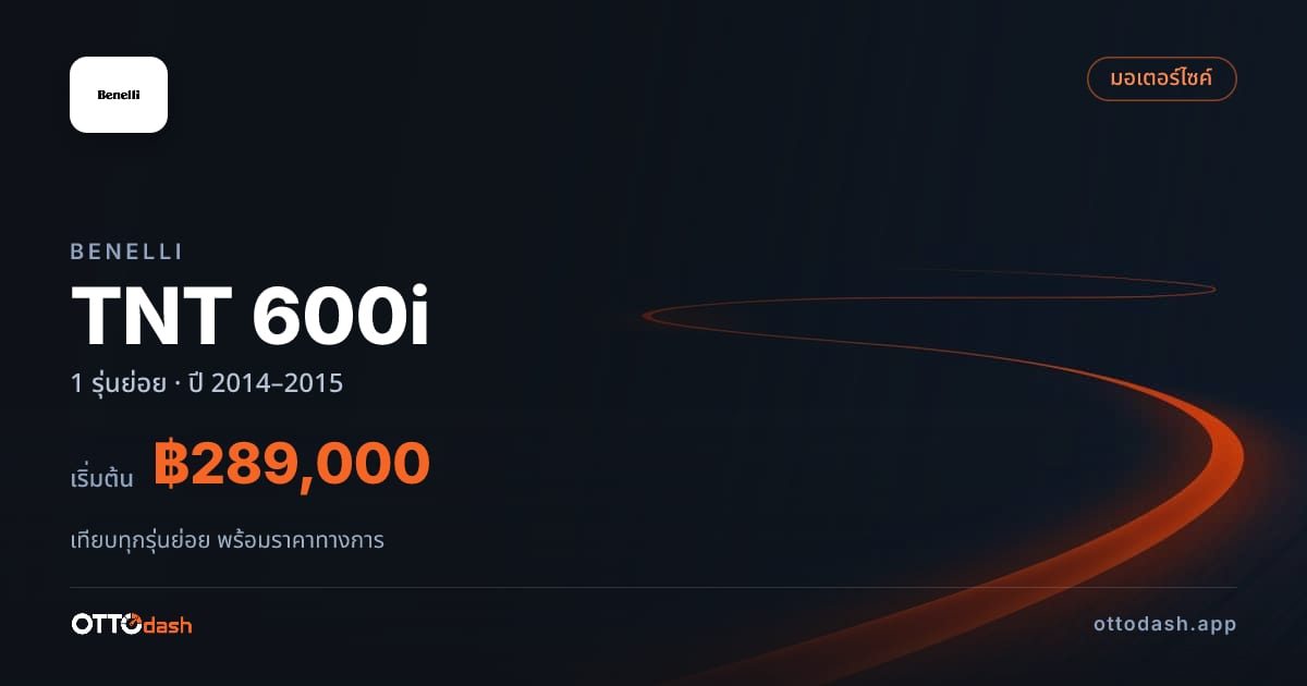 ราคา Benelli TNT ไทย