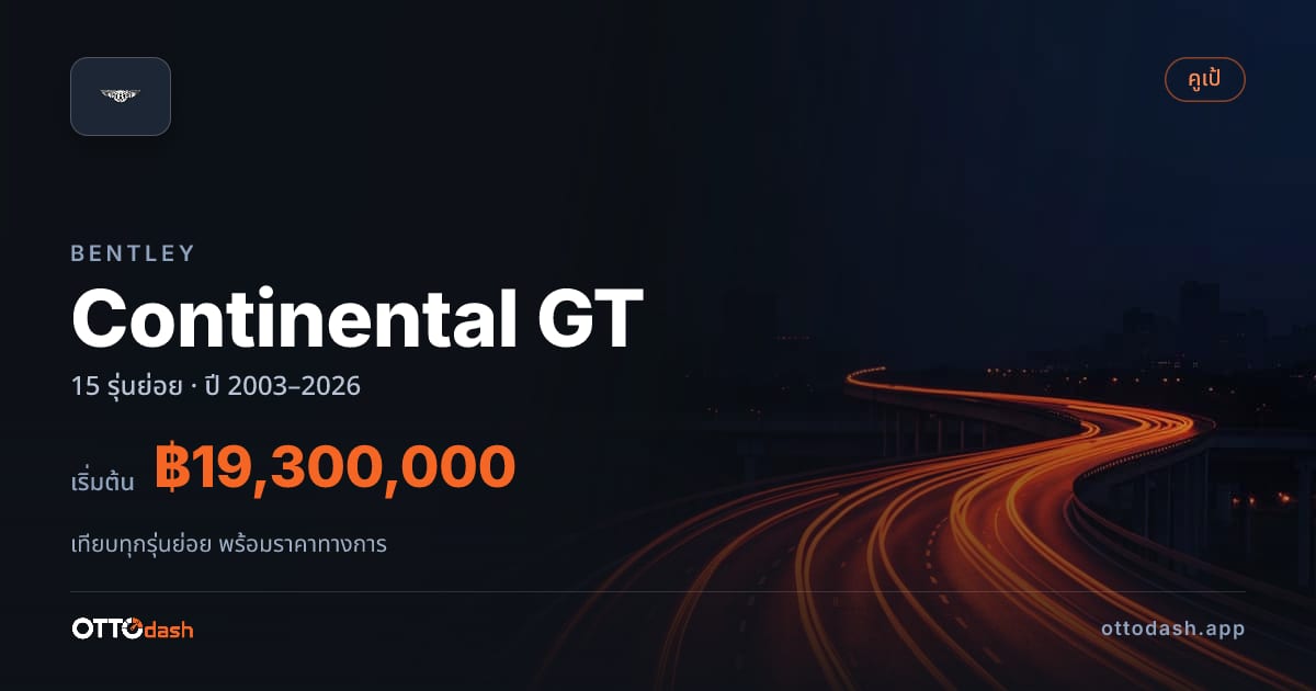 ราคา Bentley Continental GT ไทย