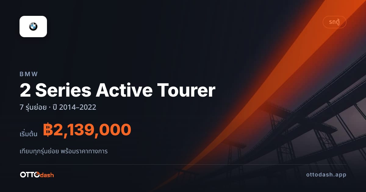 ราคา BMW 2 Series Active Tourer (F45) ไทย