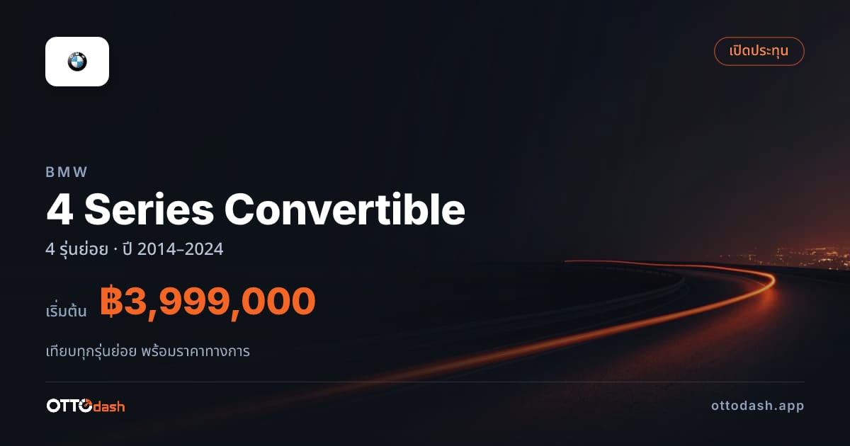 ราคา BMW 4 Series Convertible ไทย