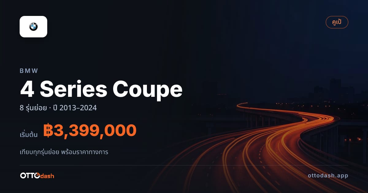 ราคา BMW 4 Series Coupe (F32) ไทย