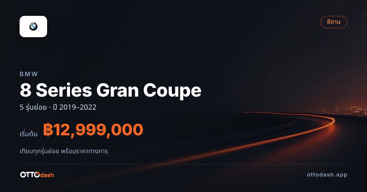 ราคา BMW 8 Series Gran Coupe ไทย