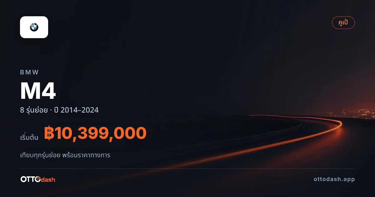 ราคา BMW M4 (G82/G83) ไทย
