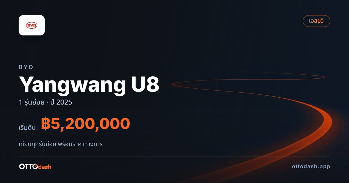 ราคา BYD Yangwang U8 ไทย
