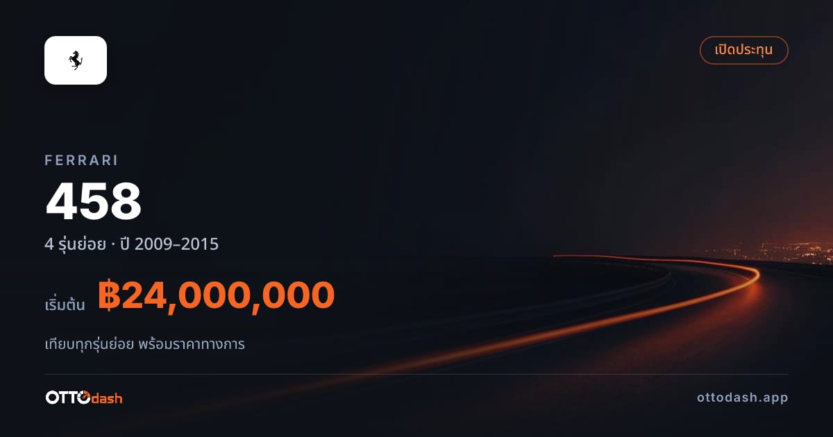 ราคา Ferrari 458 ไทย