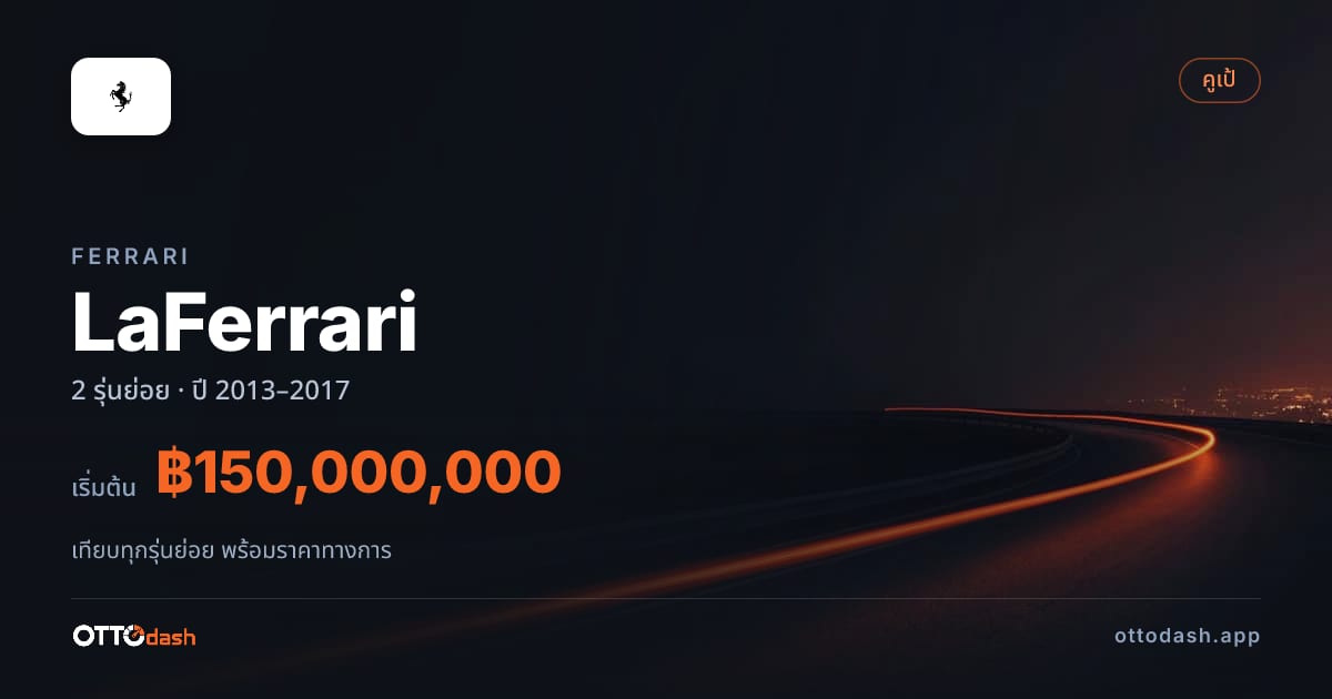 ราคา Ferrari LaFerrari ไทย