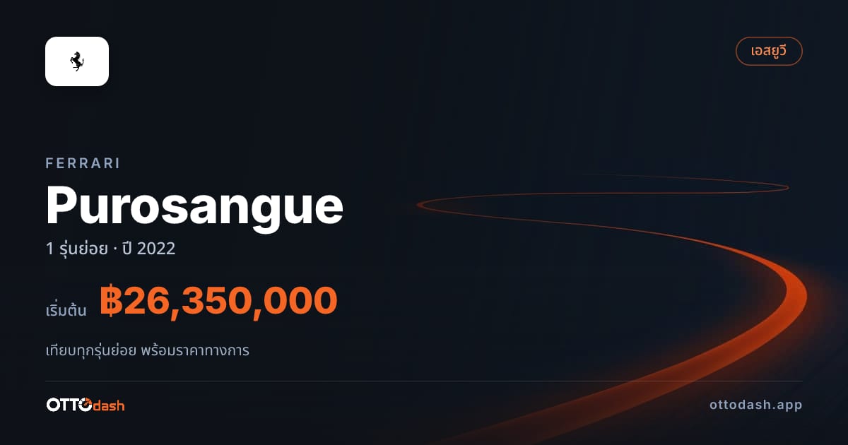 ราคา Ferrari Purosangue ไทย