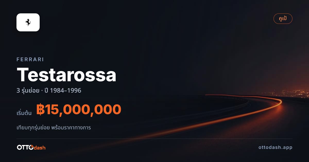 ราคา Ferrari Testarossa ไทย