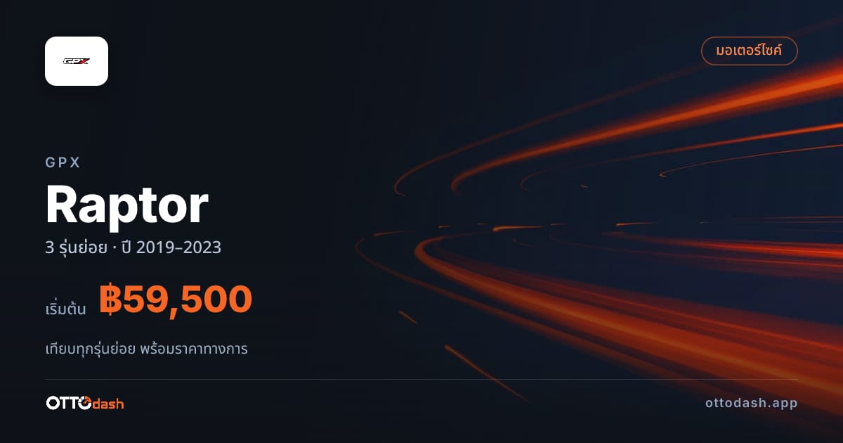ราคา GPX Raptor ไทย