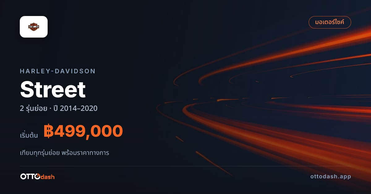 ราคา Harley-Davidson Street ไทย