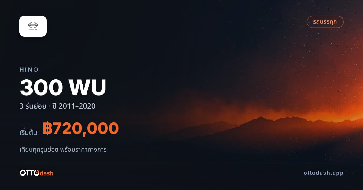 ราคา Hino 300 WU ไทย