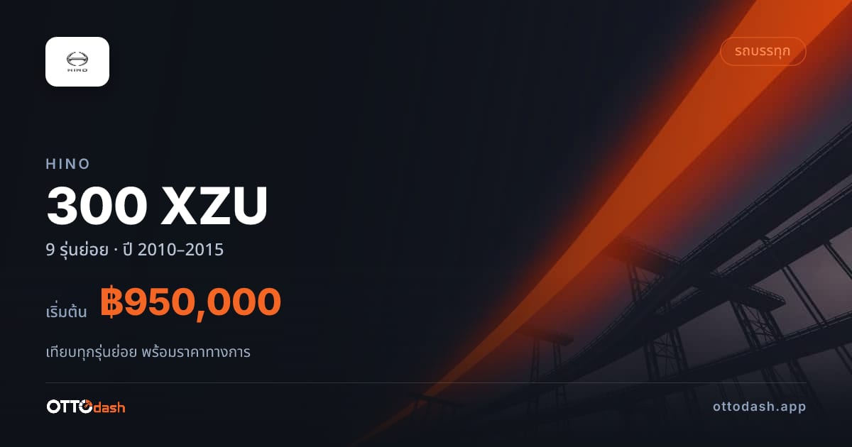 ราคา Hino 300 XZU ไทย