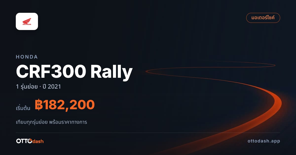 ราคา Honda CRF300 Rally ไทย