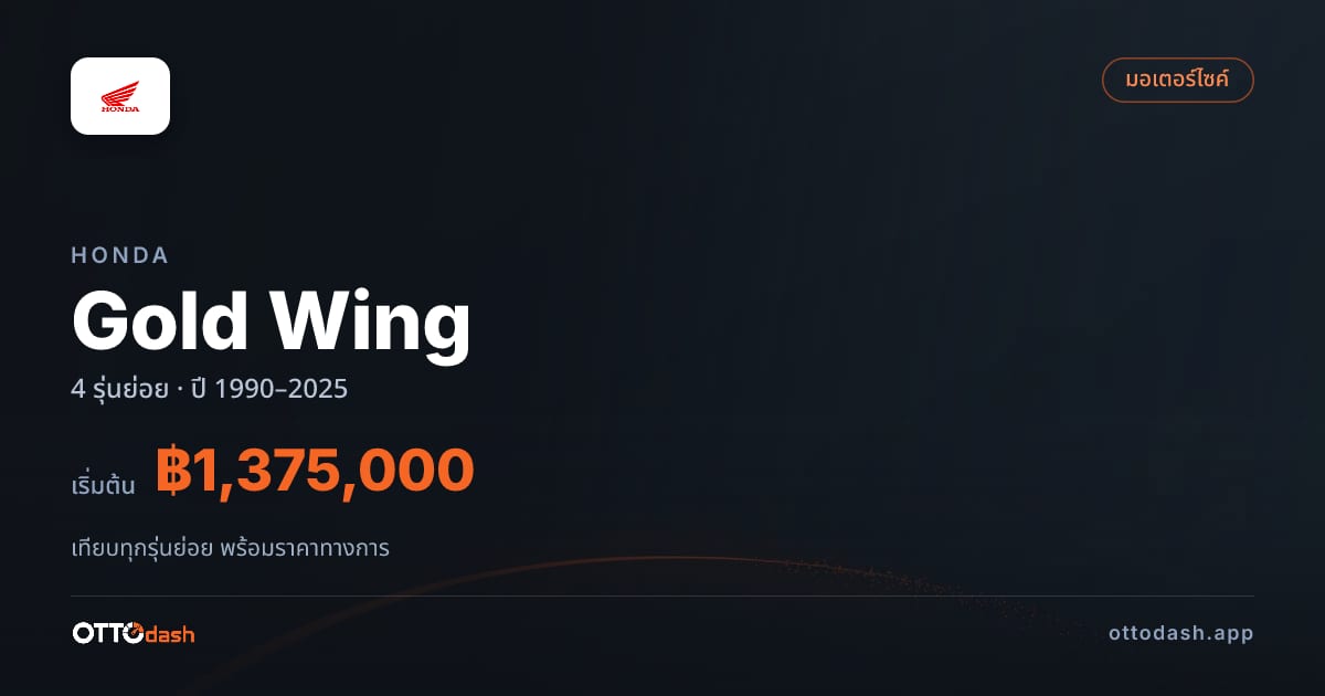ราคา Honda Gold Wing ไทย