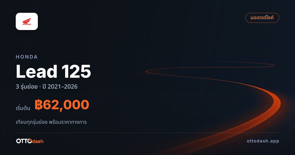 ราคา Honda Lead 125 ไทย