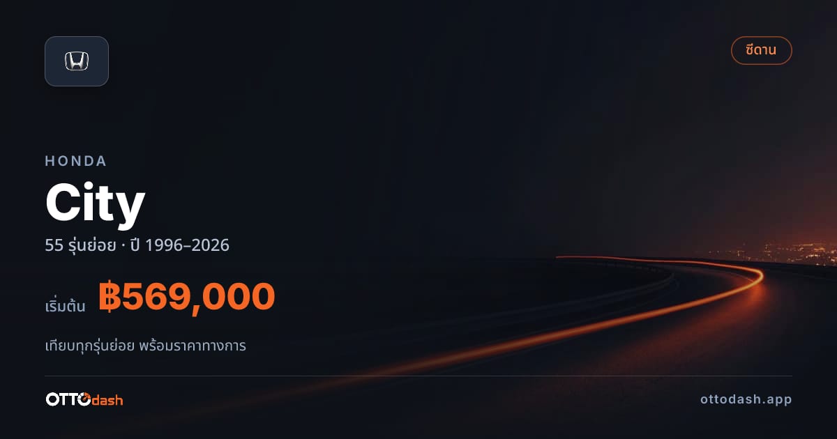 ราคา Honda City ไทย