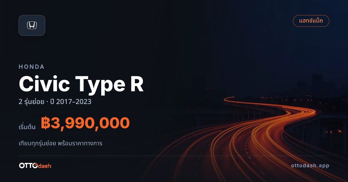 ราคา Honda Civic Type R ไทย