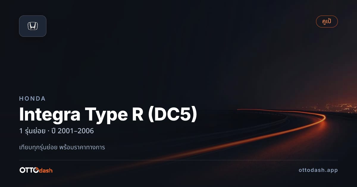 ราคา Honda Integra Type R (DC5) ไทย