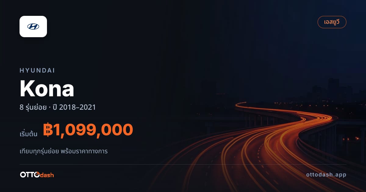 ราคา Hyundai Kona ไทย