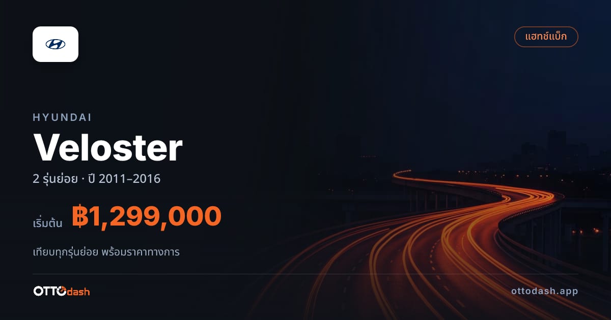 ราคา Hyundai Veloster ไทย