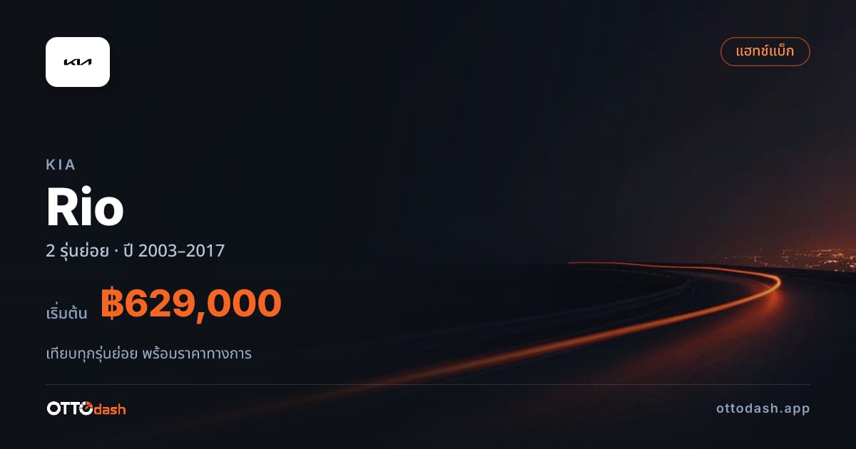 ราคา Kia Rio ไทย