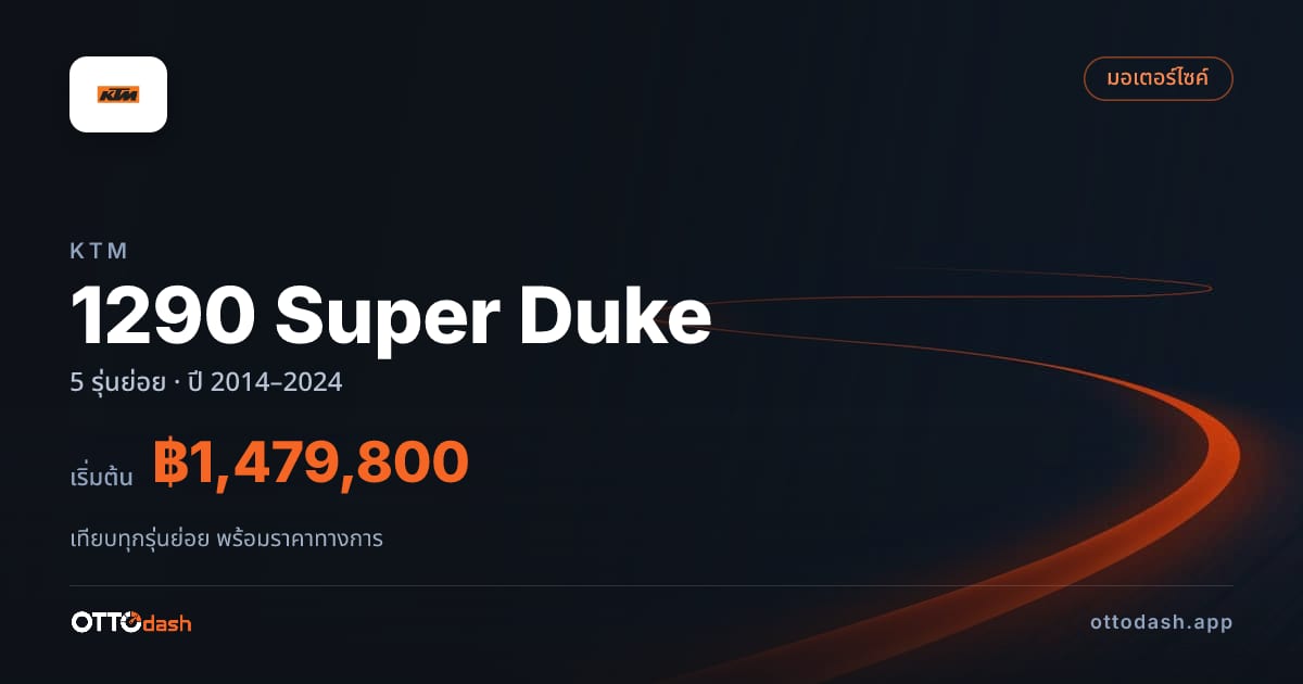 ราคา KTM 1290 Super Duke ไทย