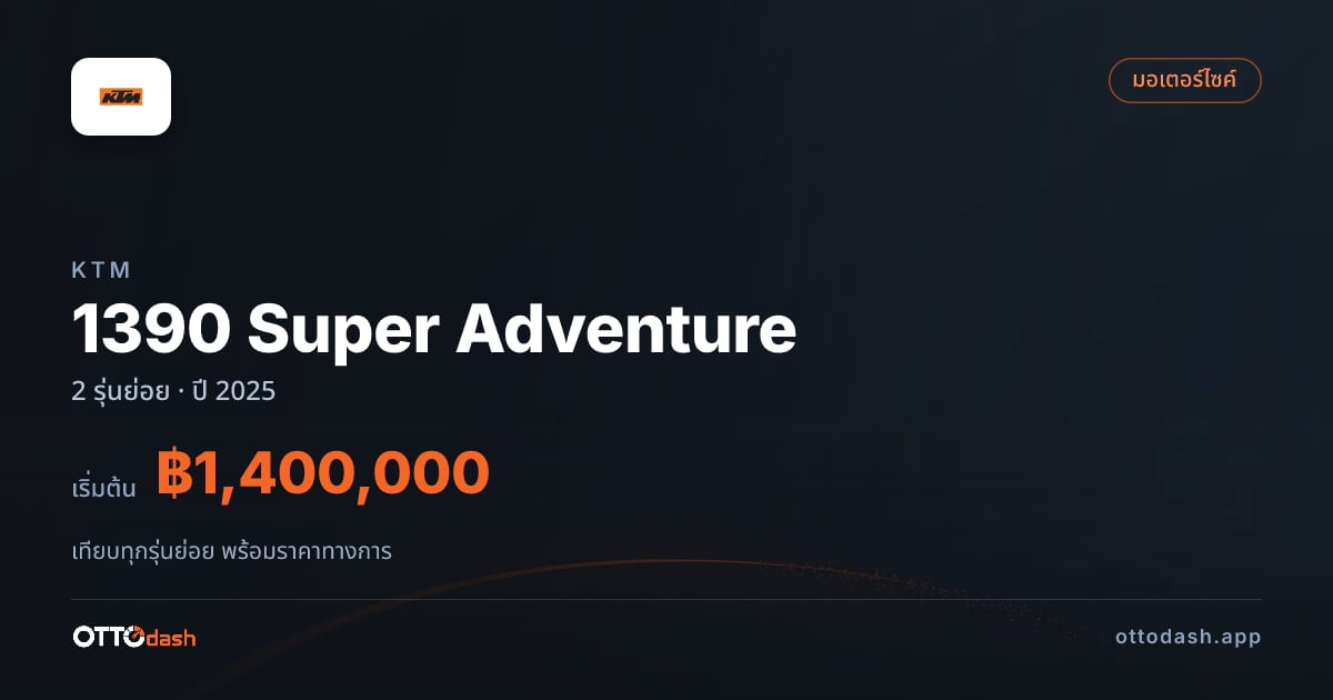 ราคา KTM 1390 Super Adventure ไทย