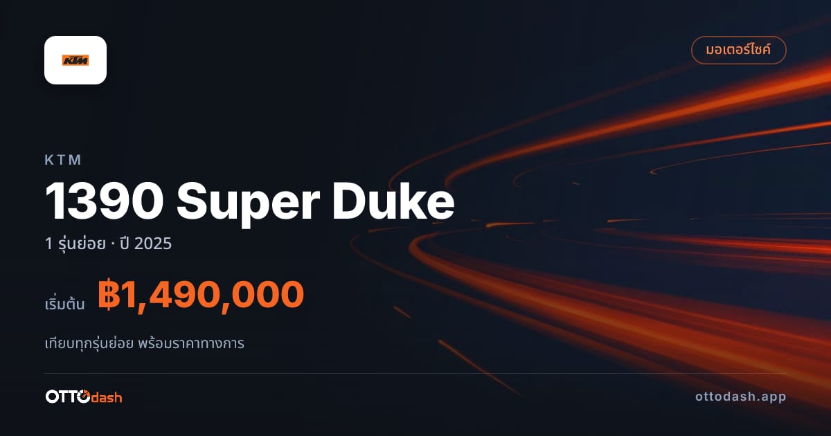 ราคา KTM 1390 Super Duke ไทย