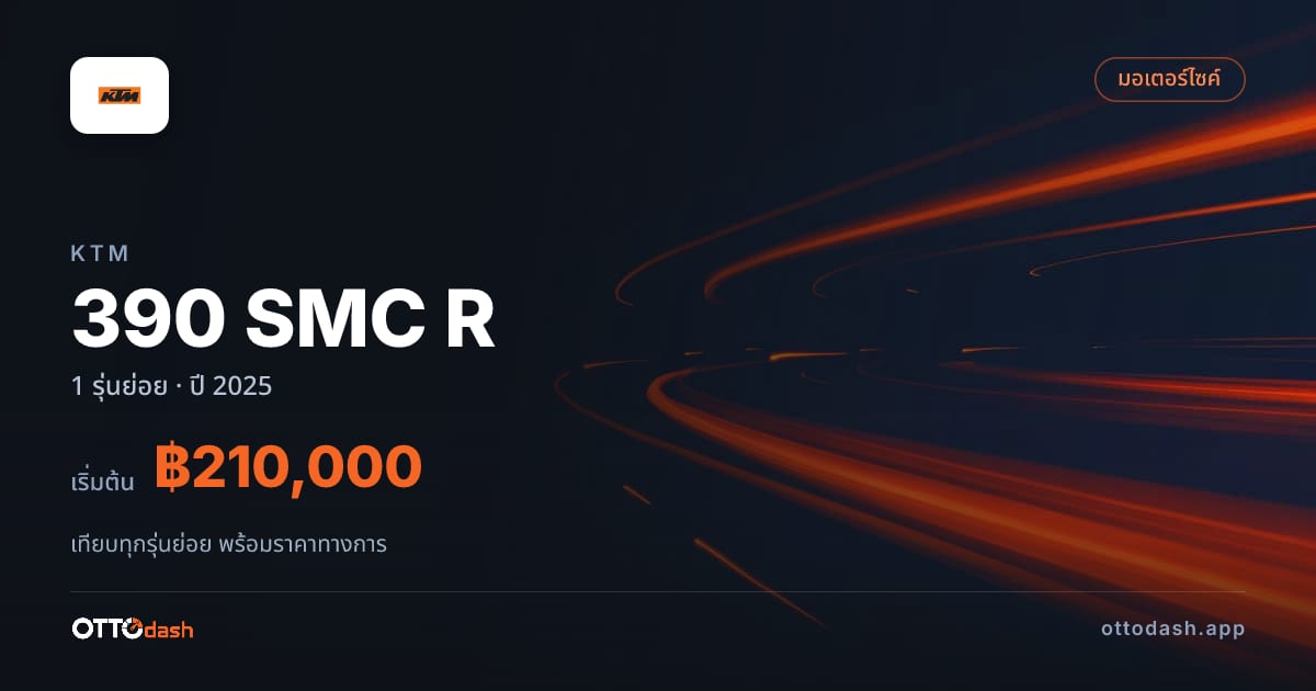 ราคา KTM 390 SMC R ไทย