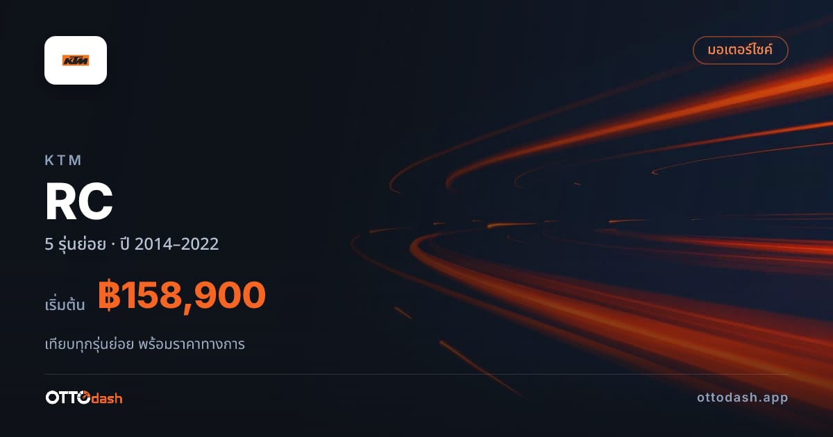 ราคา KTM RC ไทย