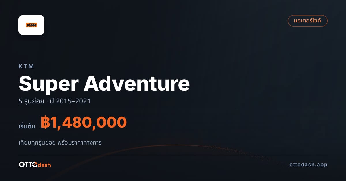 ราคา KTM Super Adventure ไทย