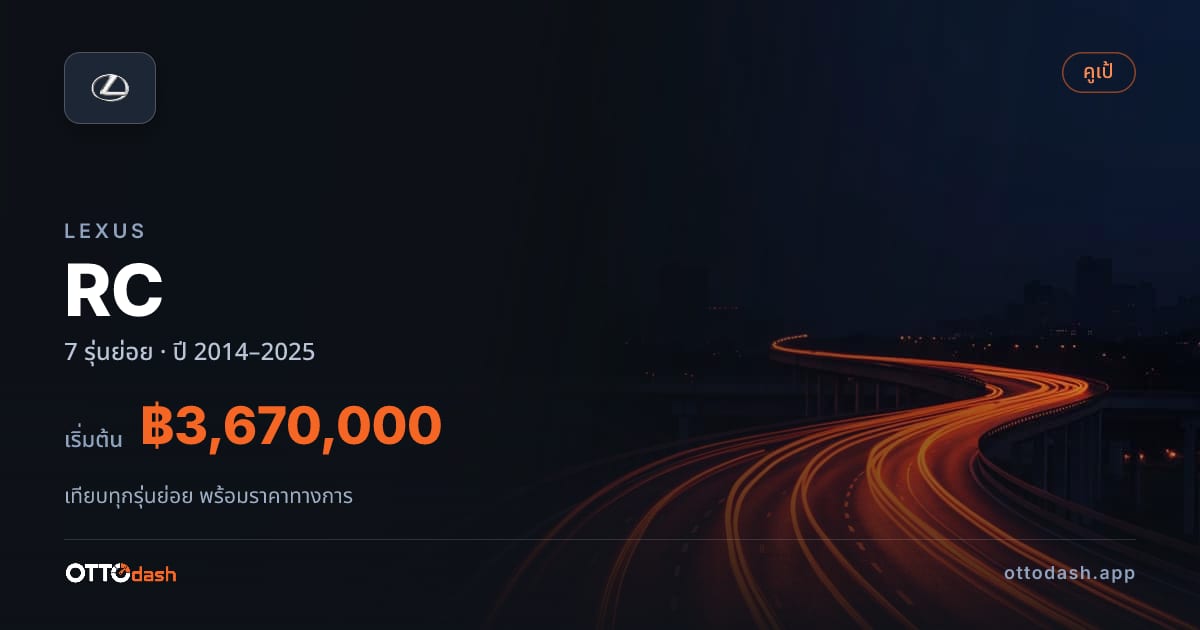 ราคา Lexus RC ไทย