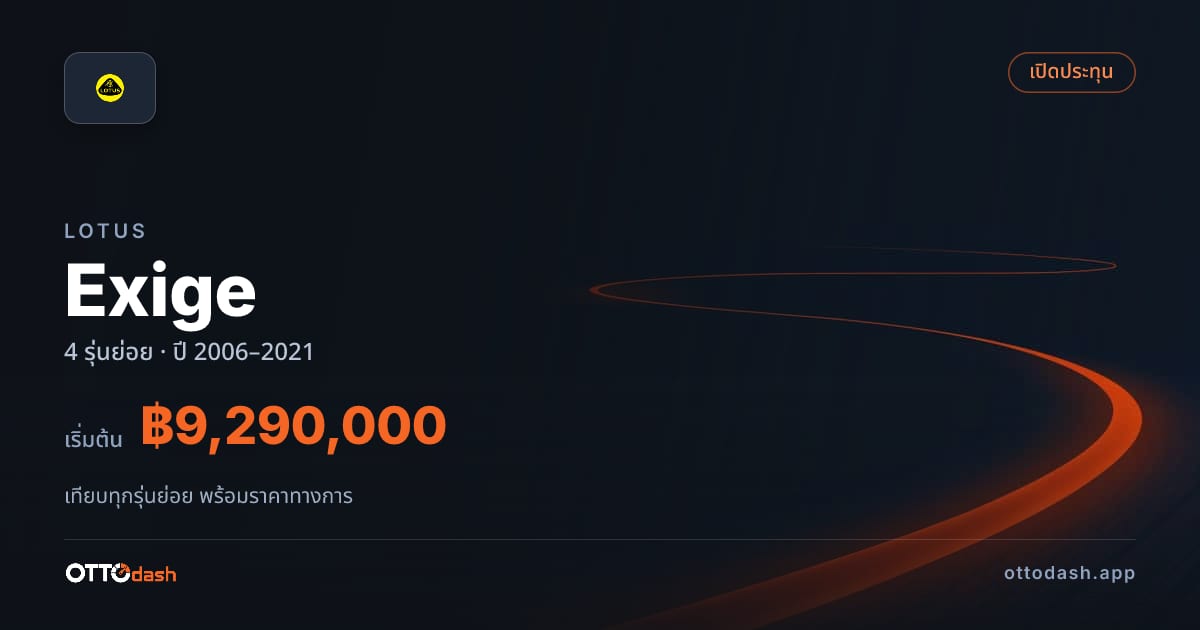 ราคา Lotus Exige ไทย
