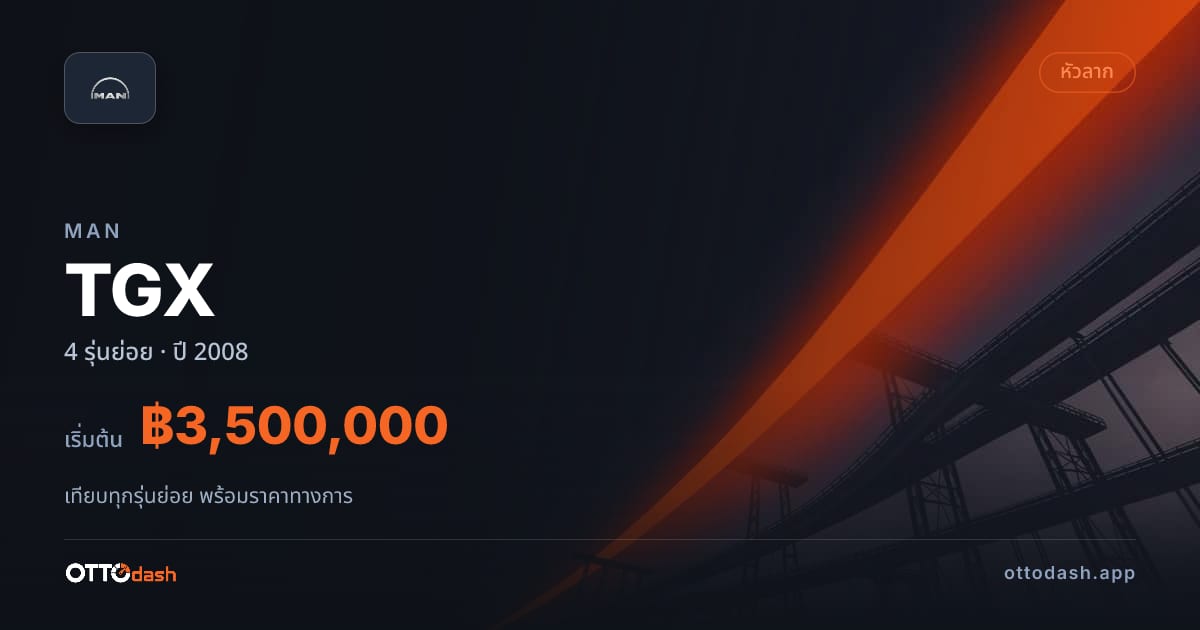 ราคา MAN TGX ไทย