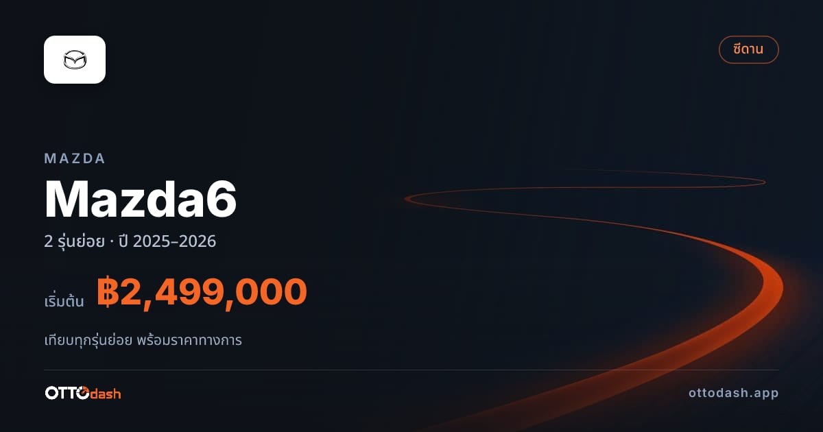 ราคา Mazda Mazda6 ไทย