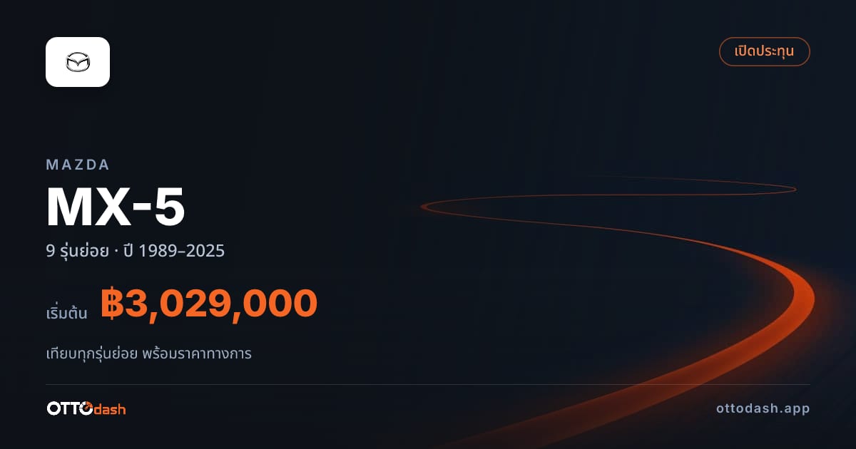 ราคา Mazda MX-5 ไทย