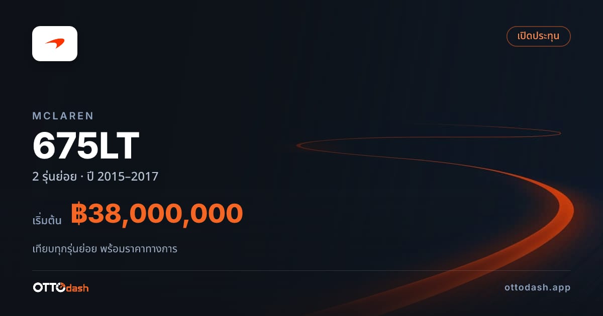 ราคา McLaren 675LT ไทย