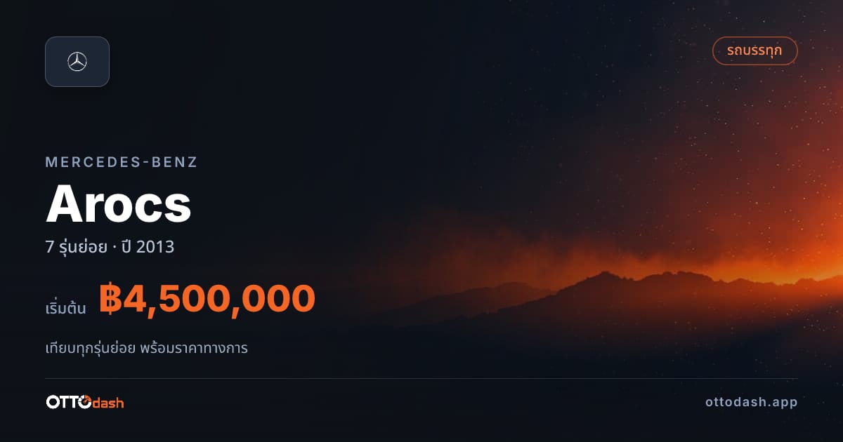 ราคา Mercedes-Benz Arocs ไทย