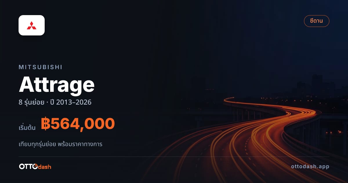 ราคา Mitsubishi Attrage ไทย