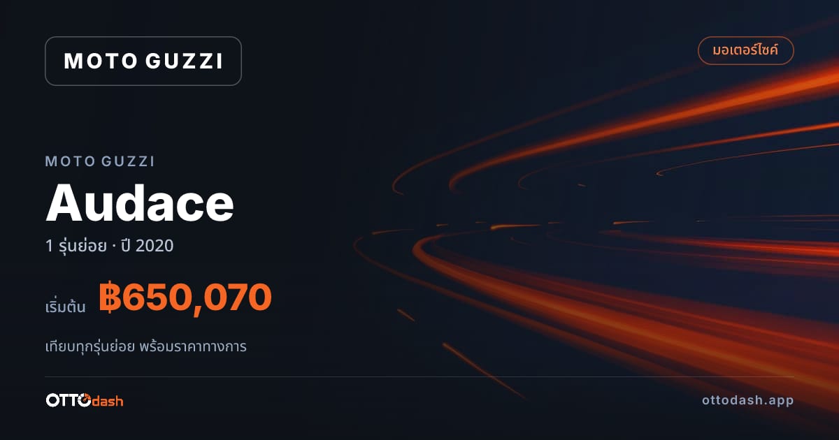 ราคา Moto Guzzi Audace ไทย