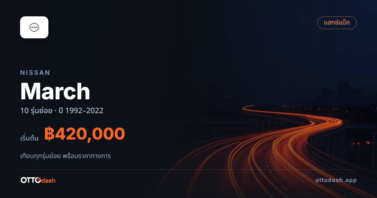 ราคา Nissan March ไทย