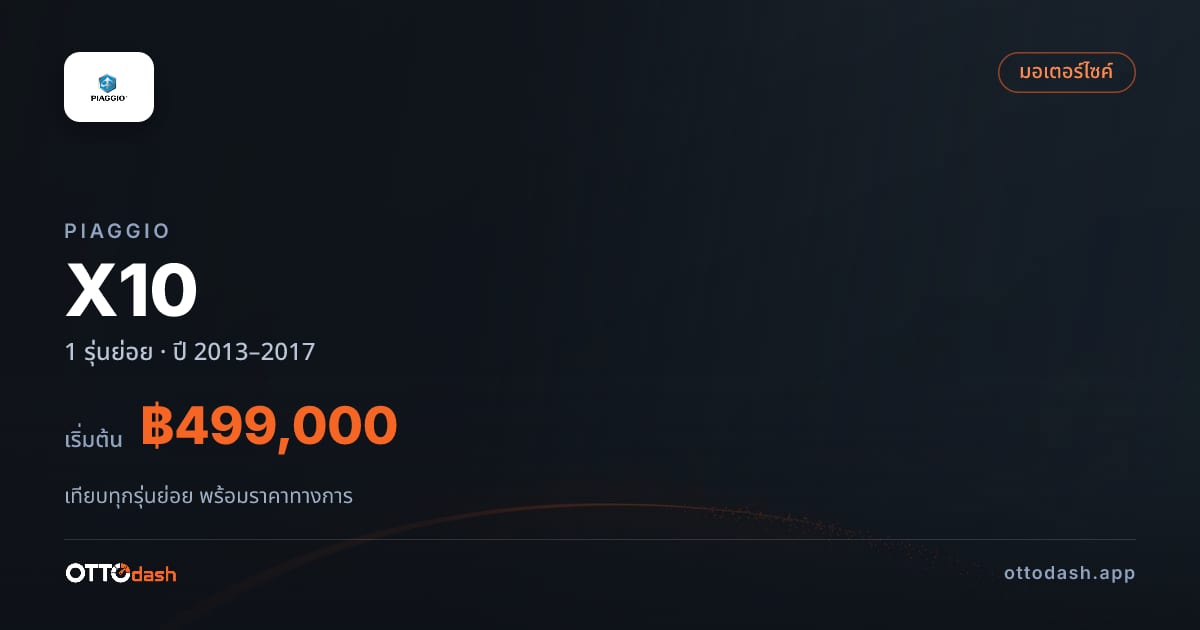 ราคา Piaggio X10 ไทย