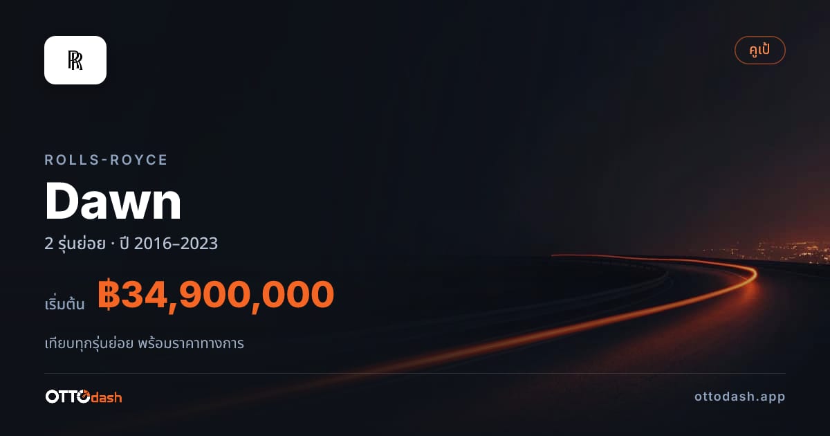 ราคา Rolls-Royce Dawn ไทย