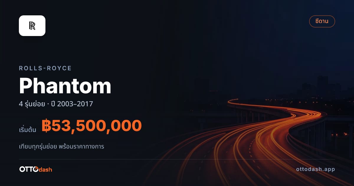 ราคา Rolls-Royce Phantom ไทย