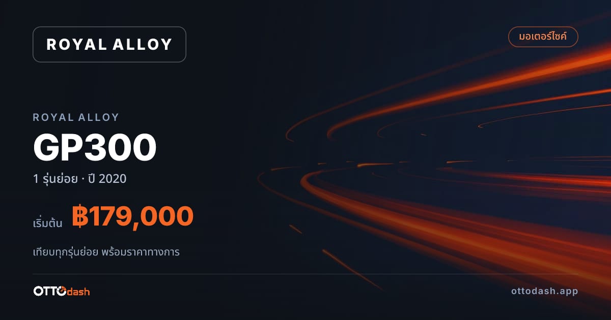 ราคา Royal Alloy GP300 ไทย