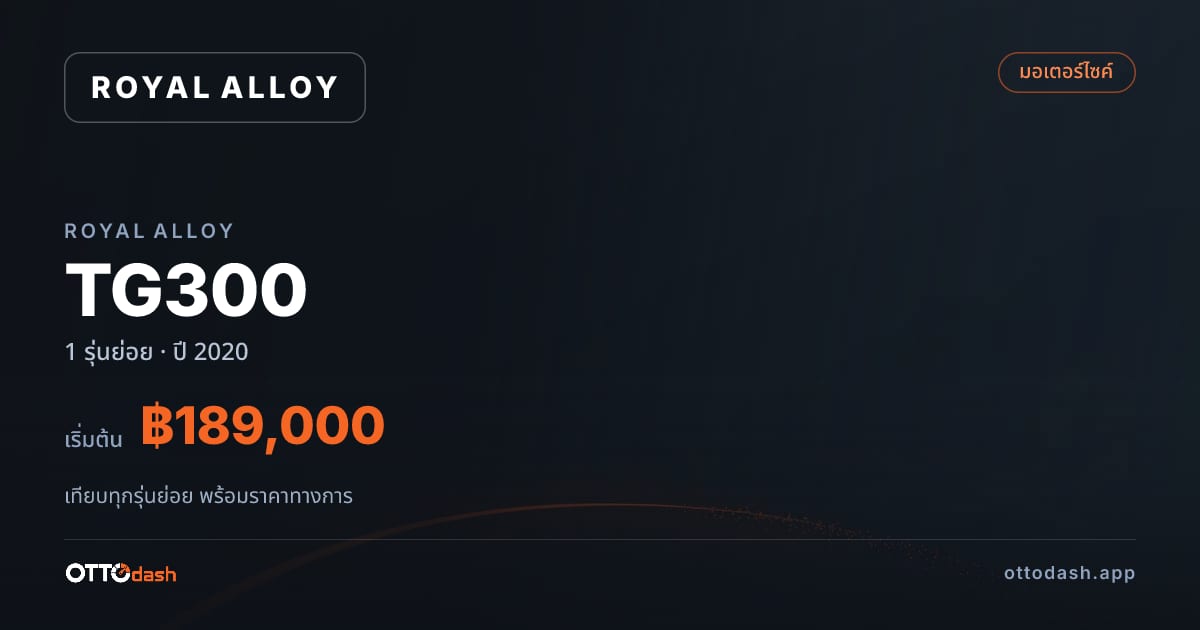 ราคา Royal Alloy TG300 ไทย